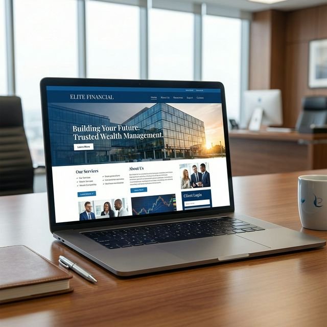 Elite Financial Website Mockup